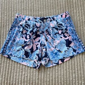 Lilly Pulitzer Katia Short Bright Navy Amore Please Engineered Shorts Small